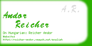 andor reicher business card